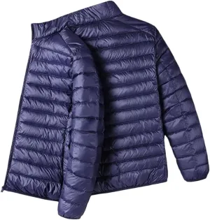 Winter Men's Lightweight Down Jacket Casual Cotton-Padded Coat Hooded Jacket Warm Outerwear Short Coat