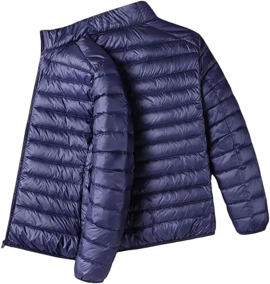 Winter Men's Lightweight Down Jacket Casual Cotton-Padded Coat Hooded Jacket Warm Outerwear Short Coat