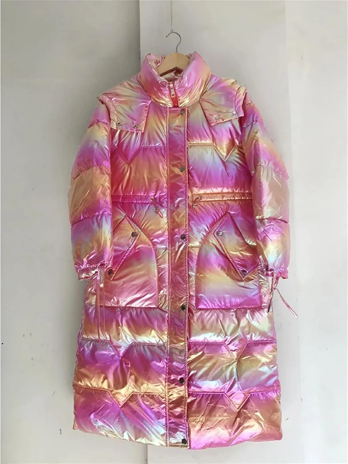 Winter Waterproof Long Parkas Cotton Padded Jacket Women Hooded Thick Warm Snow Coat Oversized Outerwear