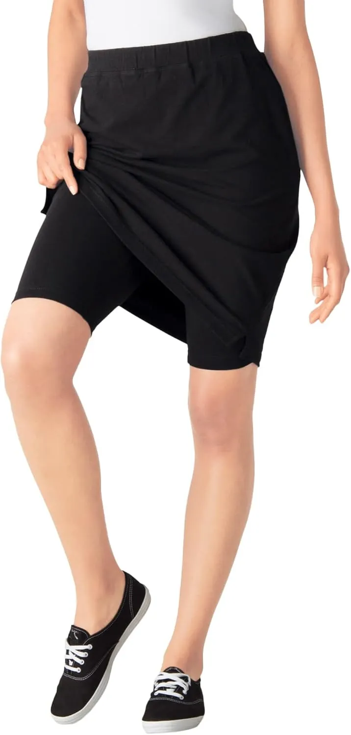 Woman Within Plus Size Stretch Cotton Skort
