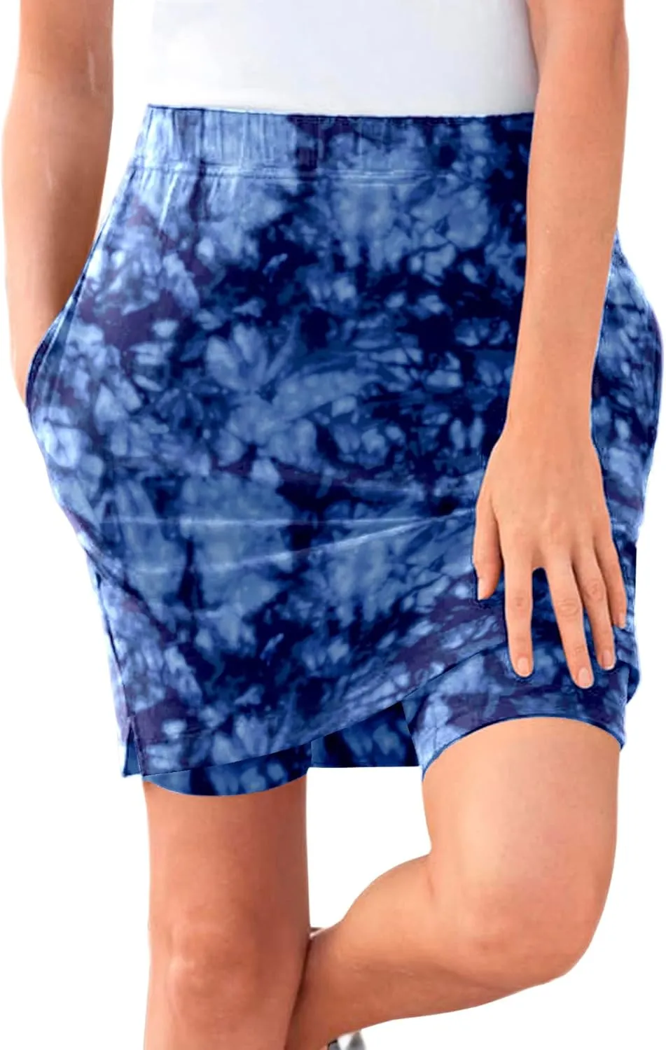 Woman Within Plus Size Stretch Cotton Skort
