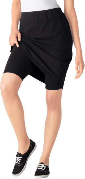 Woman Within Plus Size Stretch Cotton Skort