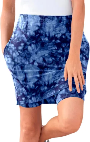 Woman Within Plus Size Stretch Cotton Skort