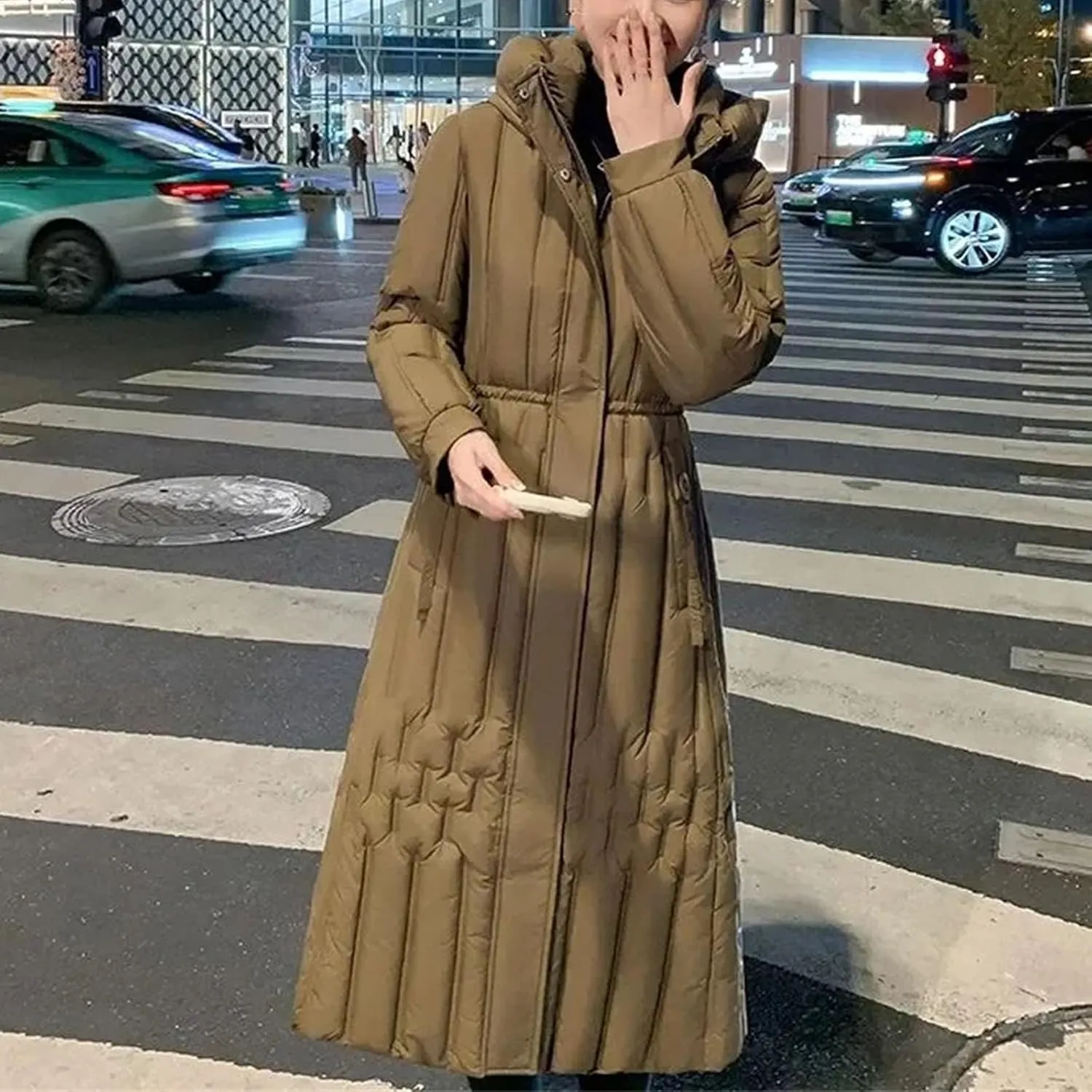 Women Fashion Hooded Thick Warm Snow Coat Female Outerwear Winter Long Parkas Waterproof Down Cotton Padded Jacket
