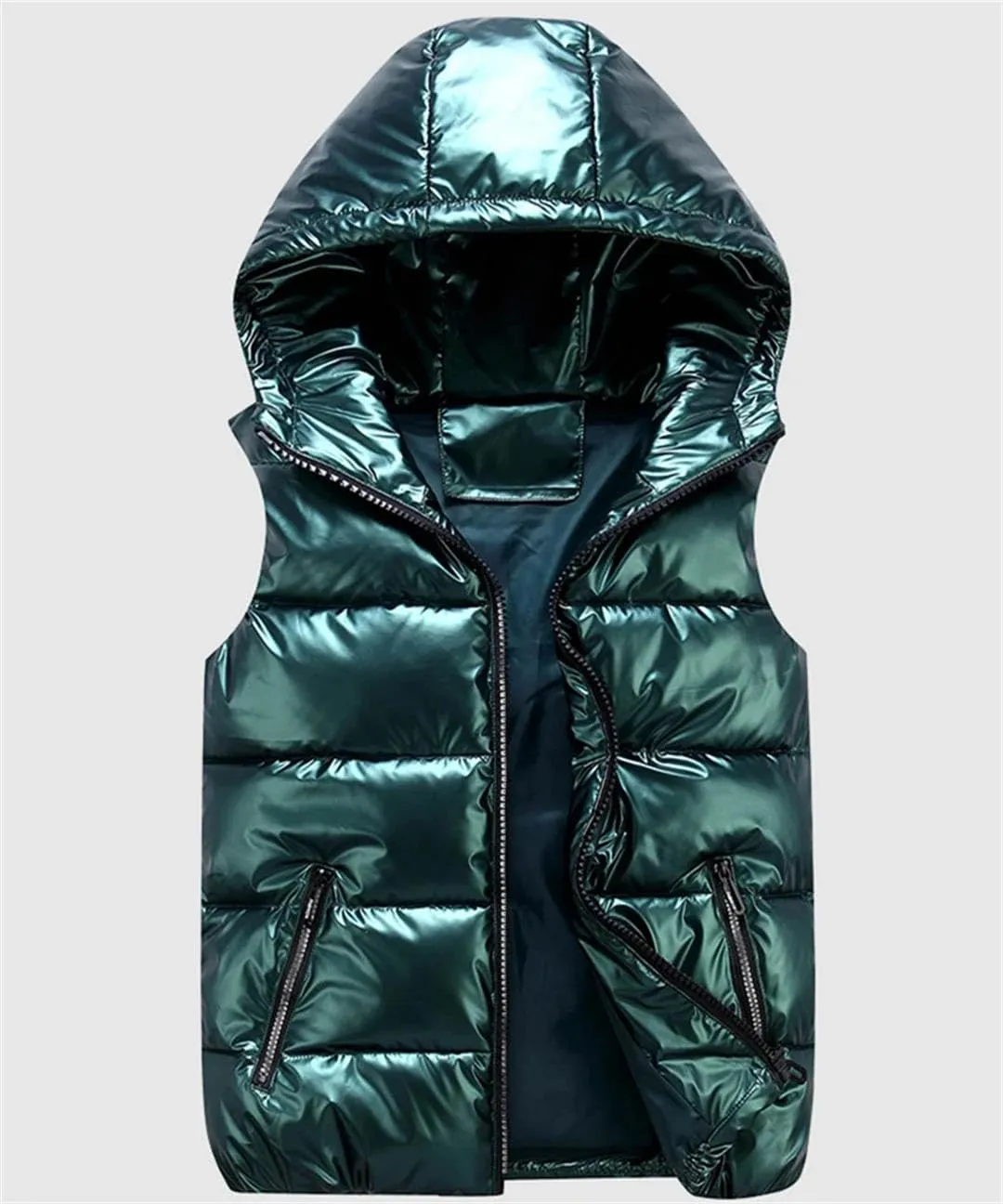 Women Sleeveless Puffer Jacket Ladies Waterproof Cotton Padded Waistcoat Female Fashion Street Top