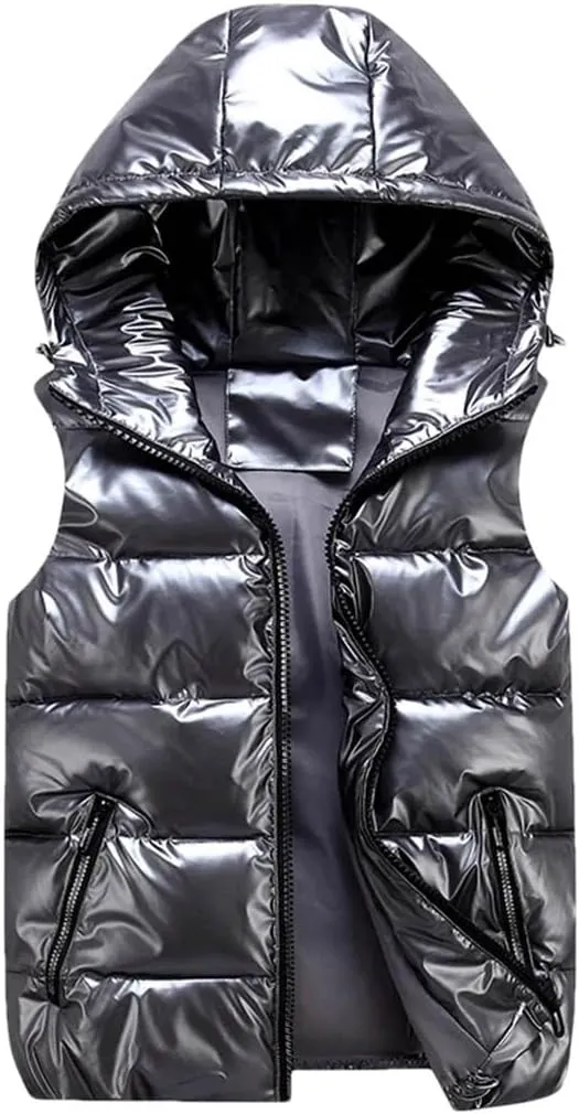 Women Sleeveless Puffer Jacket Ladies Waterproof Cotton Padded Waistcoat Female Fashion Street Top