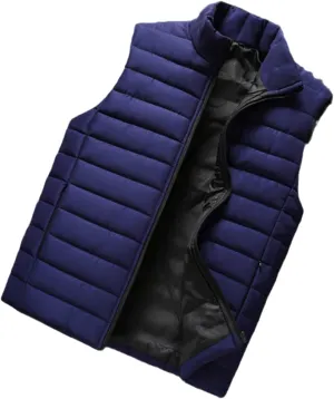 Women Sleeveless Vest Jackets Winter Fashion Women Cotton-Padded Vest Coats Men Stand Collar Warm Waistcoats Clothing