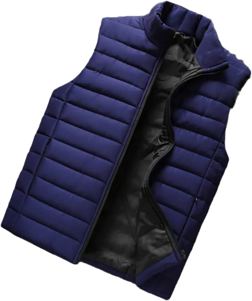 Women Sleeveless Vest Jackets Winter Fashion Women Cotton-Padded Vest Coats Men Stand Collar Warm Waistcoats Clothing