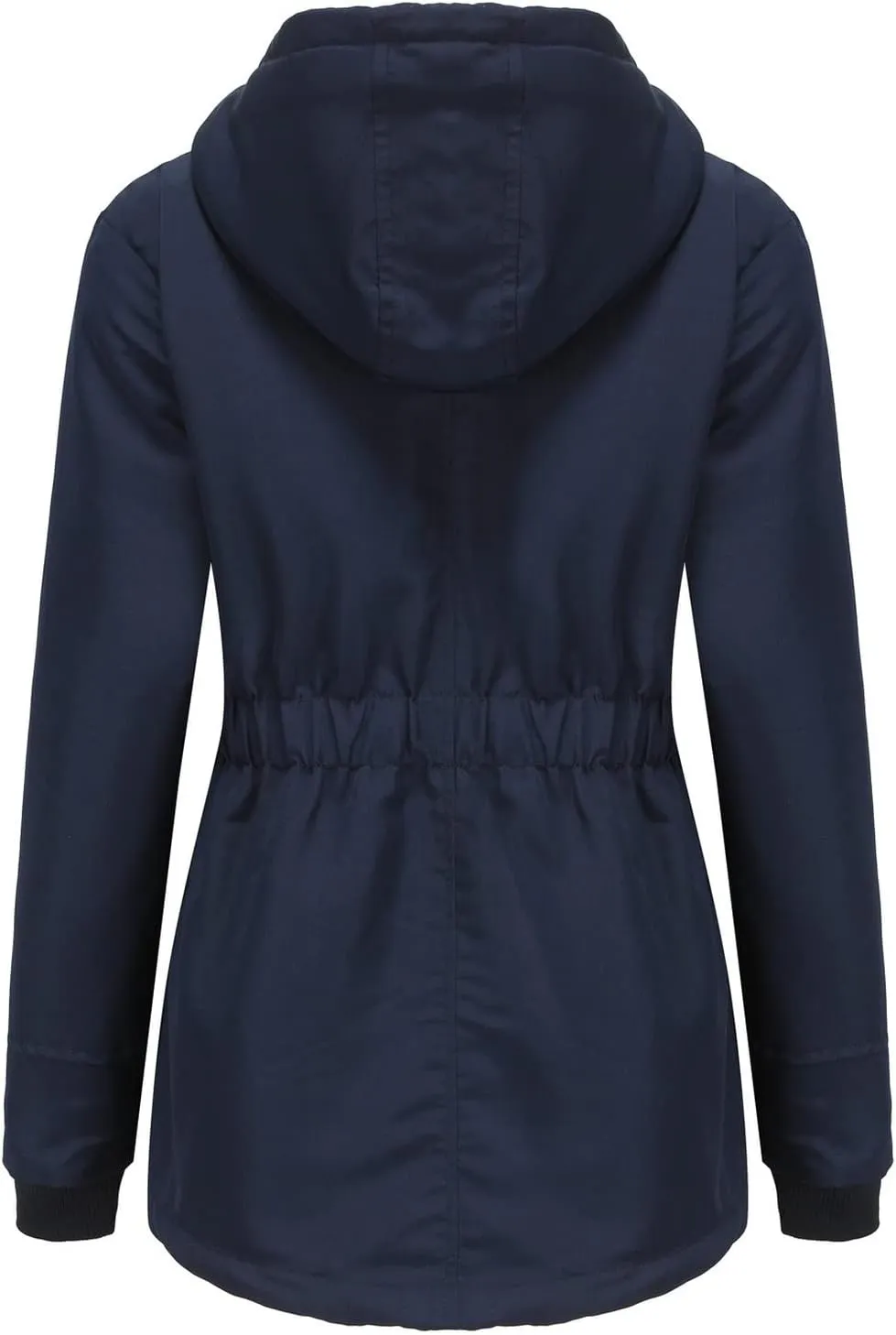 Women Winter Fleece Lined Jacket Hooded Thicken Warm Parka Padded Short Down Coat with Pocket Sherpa Cotton Outerwear