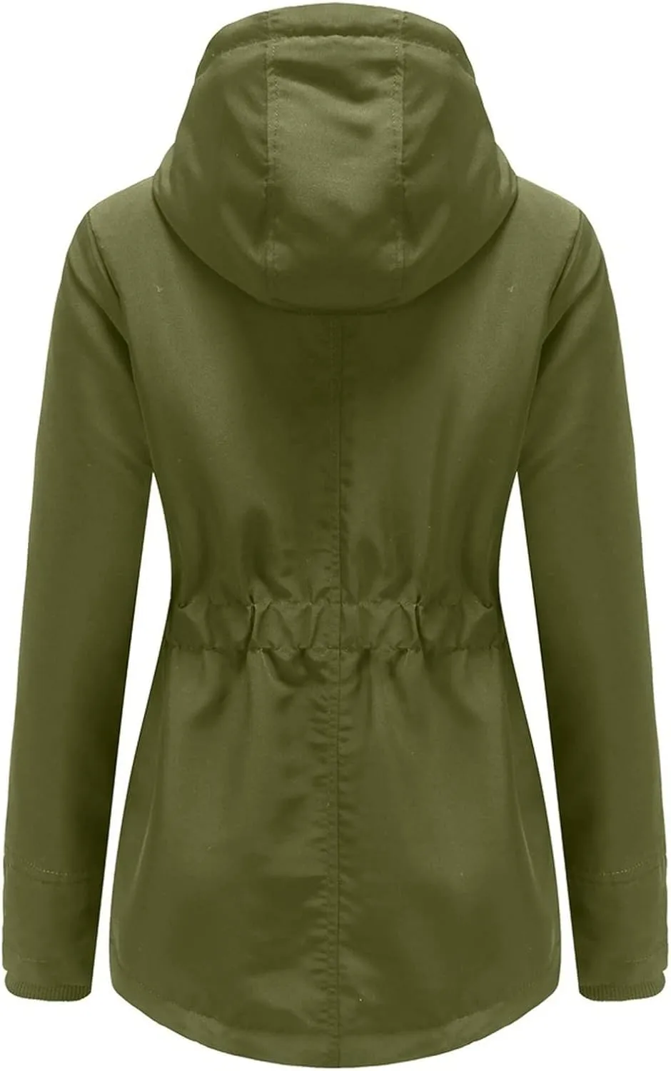 Women Winter Fleece Lined Jacket Hooded Thicken Warm Parka Padded Short Down Coat with Pocket Sherpa Cotton Outerwear