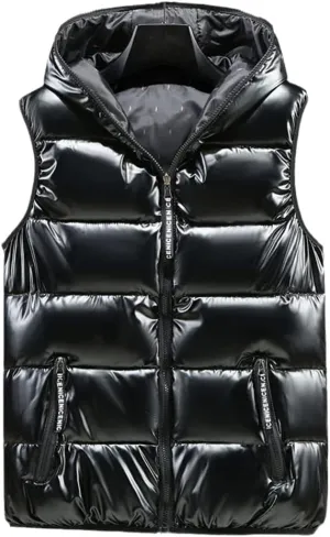 Women Winter Vests Hooded Short Bright Color Vest Cotton Padded Sleeveless Coat Female Thick Waistcoat