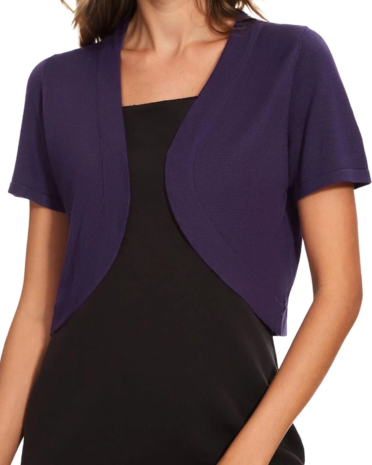 Women's Bolero Shrug Lightweight Short Sleeve Open Front Cardigan Shrugs for Evening Dresses