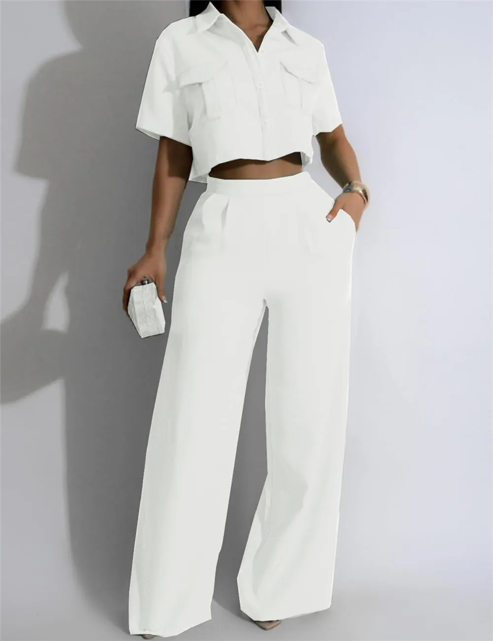 Women's Casual Tops Pants Two Piece Matching Sets Outfits