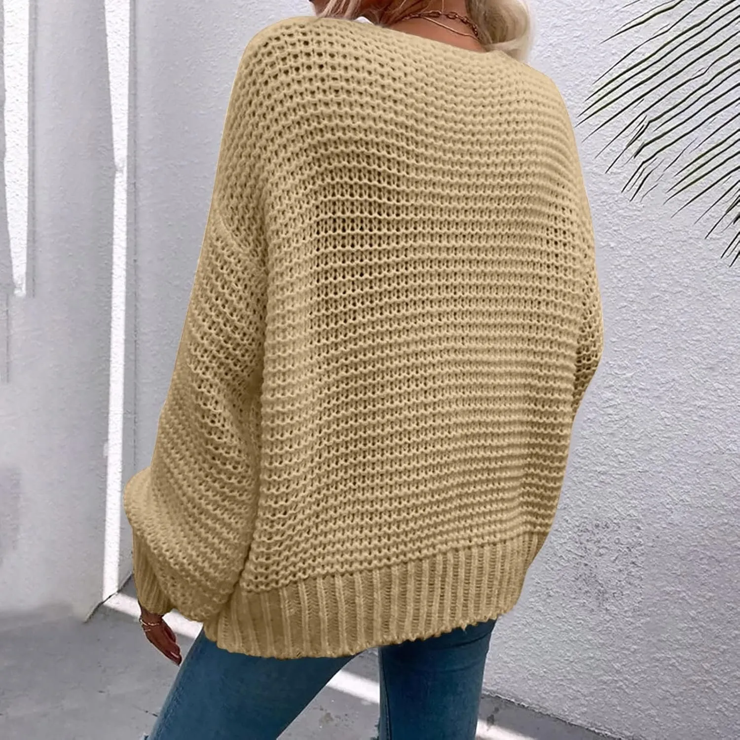 Womens Chunky Cardigan Sweater Oversized Lightweight Open Front Cardigan Casual Baggy Cable Knit Sweaters Fall Coats