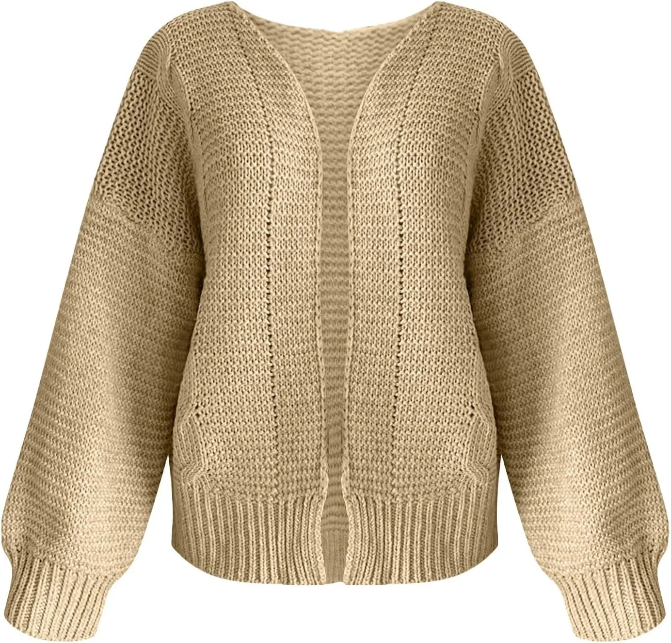 Womens Chunky Cardigan Sweater Oversized Lightweight Open Front Cardigan Casual Baggy Cable Knit Sweaters Fall Coats