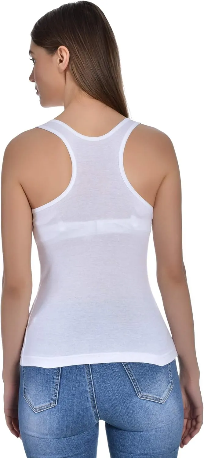 Women's Cotton Sleeveless Camisole Slip Spaghetti Pack of 2