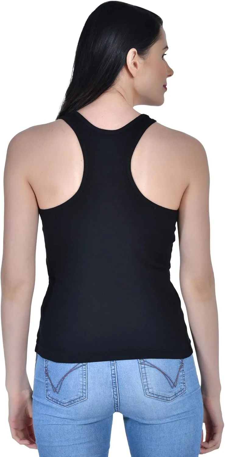Women's Cotton Sleeveless Camisole Slip Spaghetti Pack of 2