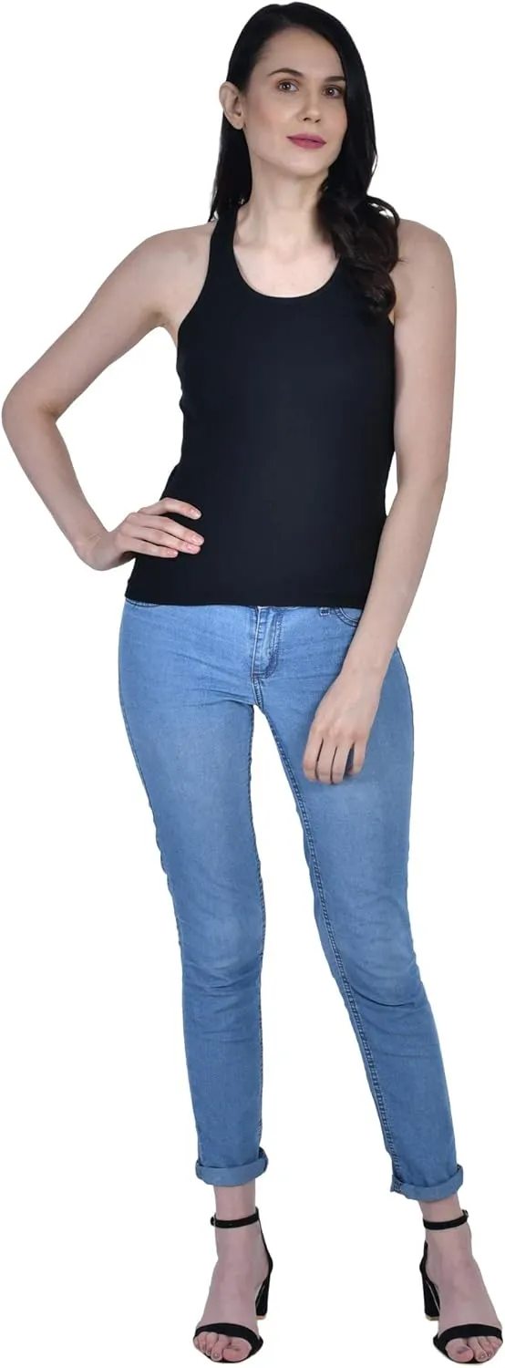 Women's Cotton Sleeveless Camisole Slip Spaghetti Pack of 2