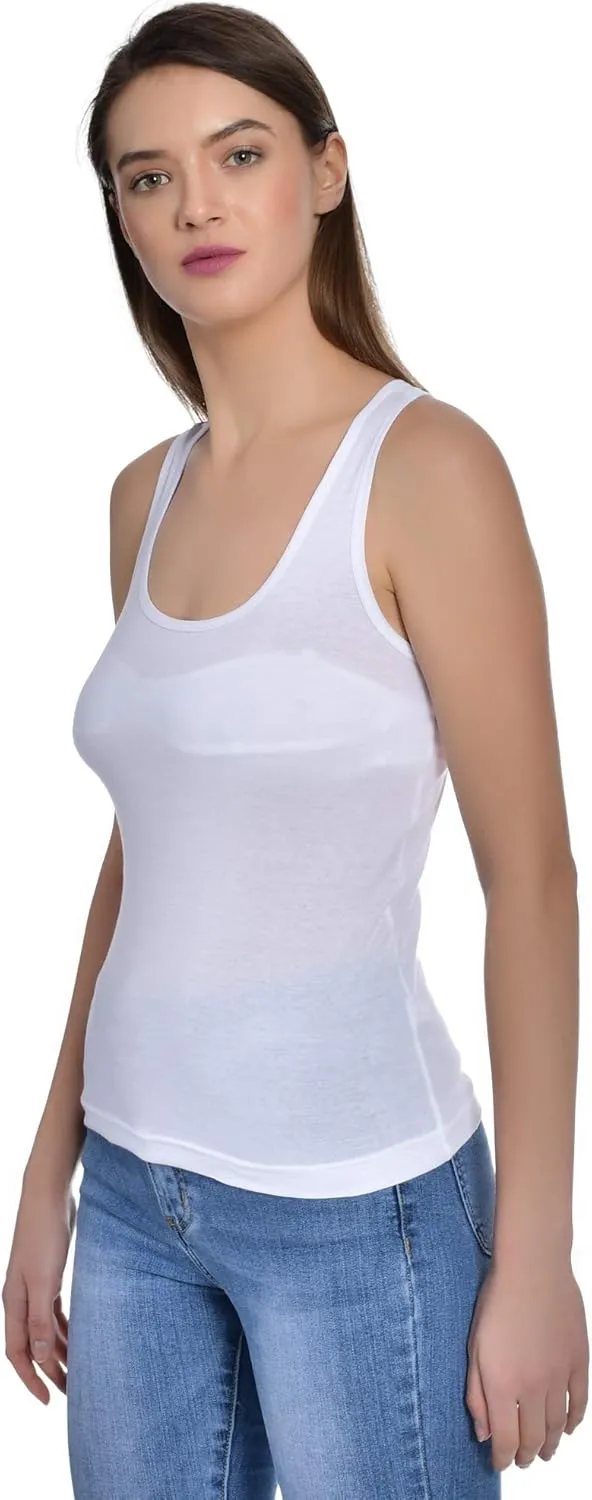 Women's Cotton Sleeveless Camisole Slip Spaghetti Pack of 2