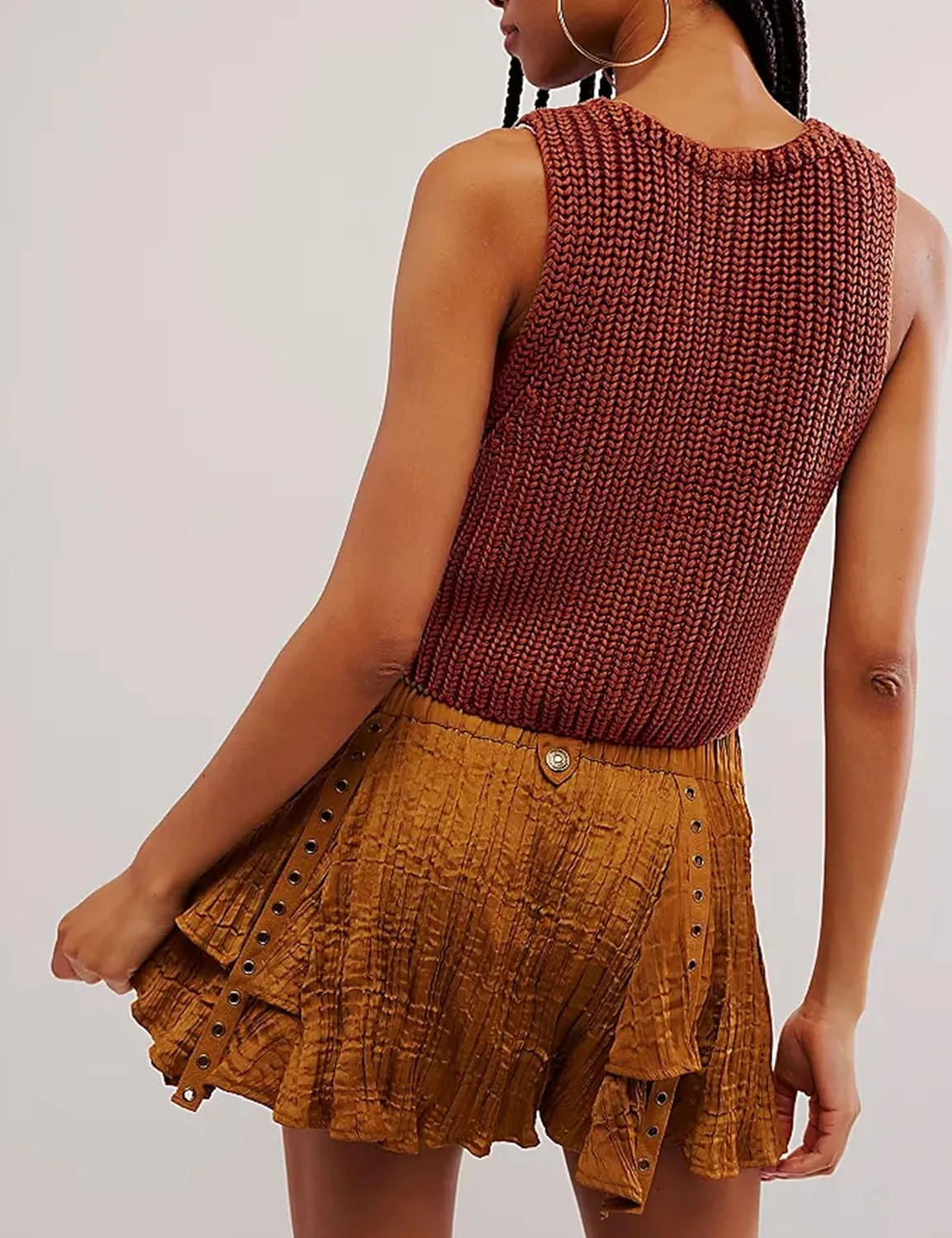 Womens Cropped Sweaters Vest Button Down V Neck Knit Sleeveless Crop Sweater 2025 Summer Casual Tank Tops