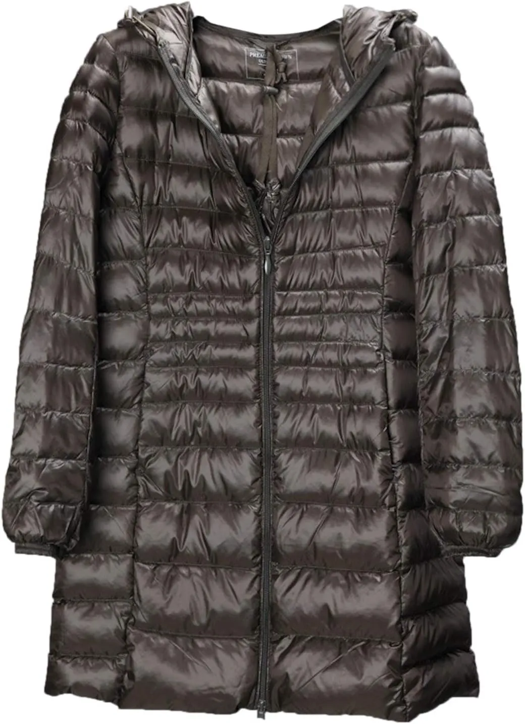 Womens Hooded Duck Down Jacket Long Coat Lightweight Winter Thick Parka