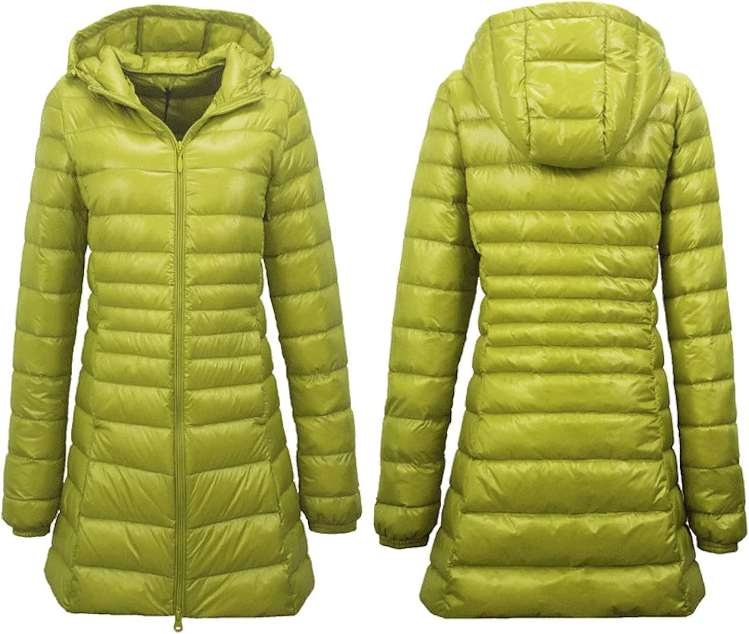 Womens Hooded Duck Down Jacket Long Coat Lightweight Winter Thick Parka