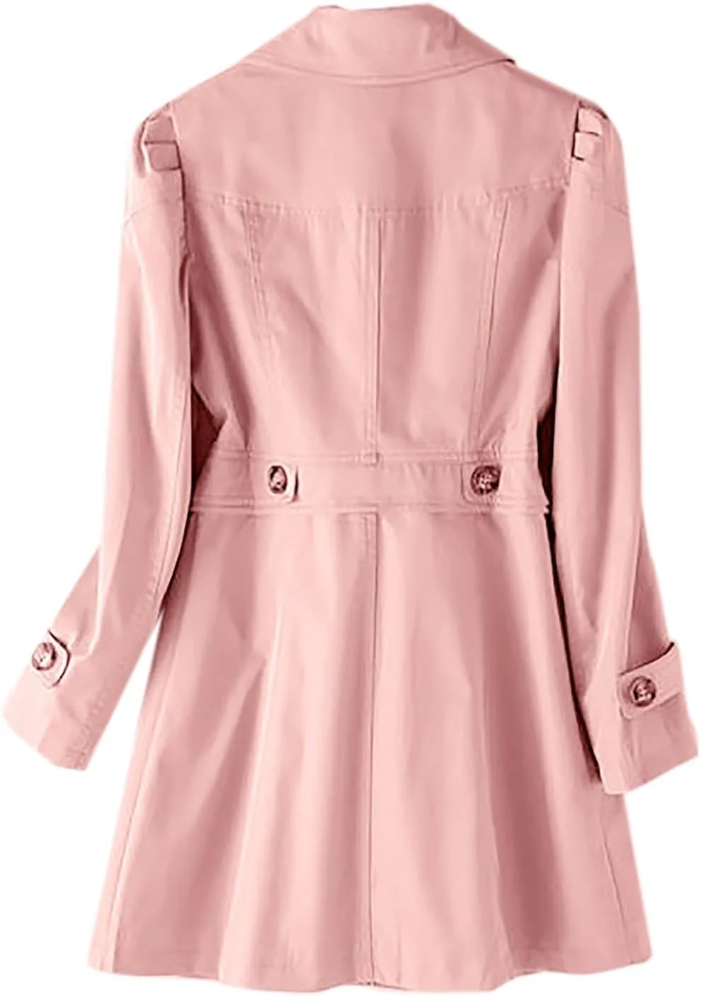 Women's New Slim Fit Women's Korean Version Double Breasted Small Mid Length Trench Coat Ladies Fall Sweaters