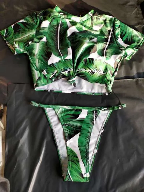 Women's Sports Short Sleeve T-shirt Bikini Swimwear