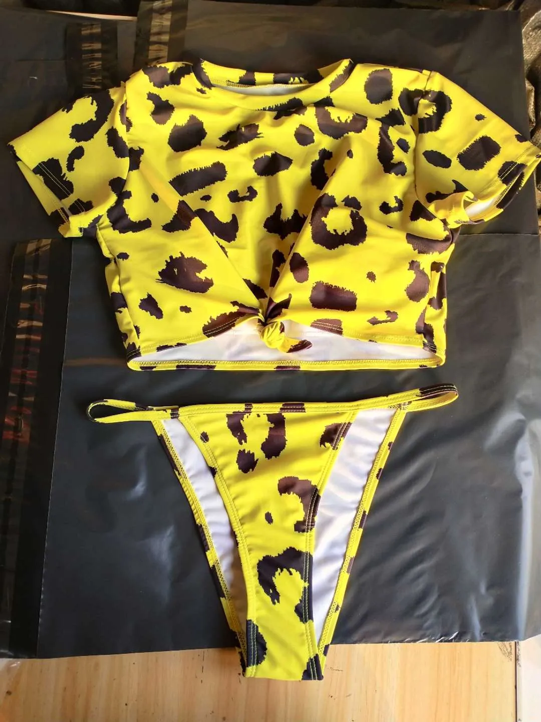 Women's Sports Short Sleeve T-shirt Bikini Swimwear
