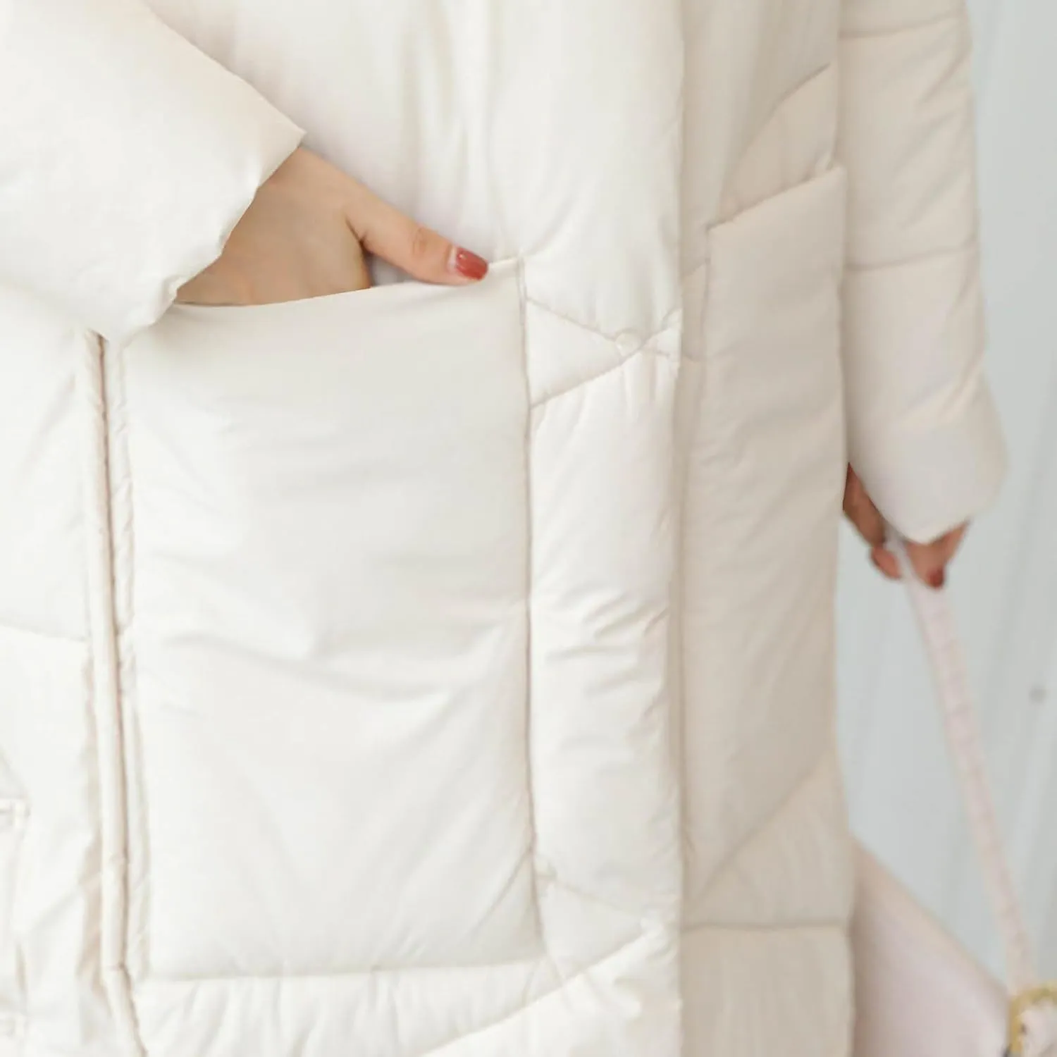 Women's Waterproof Long Winter Coat Warm Puffer Jacket Thickened Down Parka Maxi Coats Button Down Casual Jackets