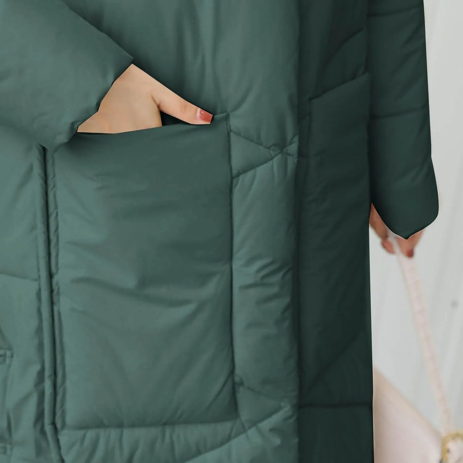Women's Waterproof Long Winter Coat Warm Puffer Jacket Thickened Down Parka Maxi Coats Button Down Casual Jackets