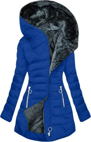 Womens Winter Packable Down Jacket Plus Size Ultralight Long Hooded Down Outerwear Daily Casual Fashion Puffer Coat