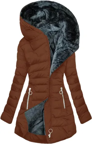 Womens Winter Packable Down Jacket Plus Size Ultralight Long Hooded Down Outerwear Daily Casual Fashion Puffer Coat