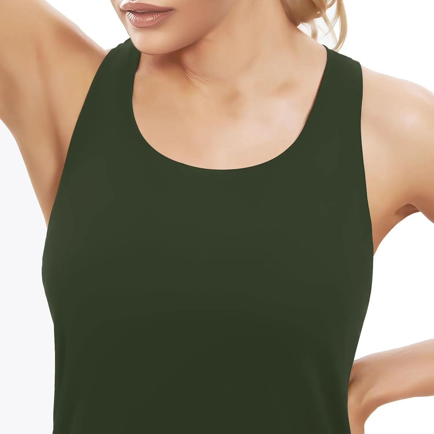 Workout Tank Tops for Women Yoga Tops Loose fit Womens Backless Sleeveless Open Back Running Muscle Tank Shirts