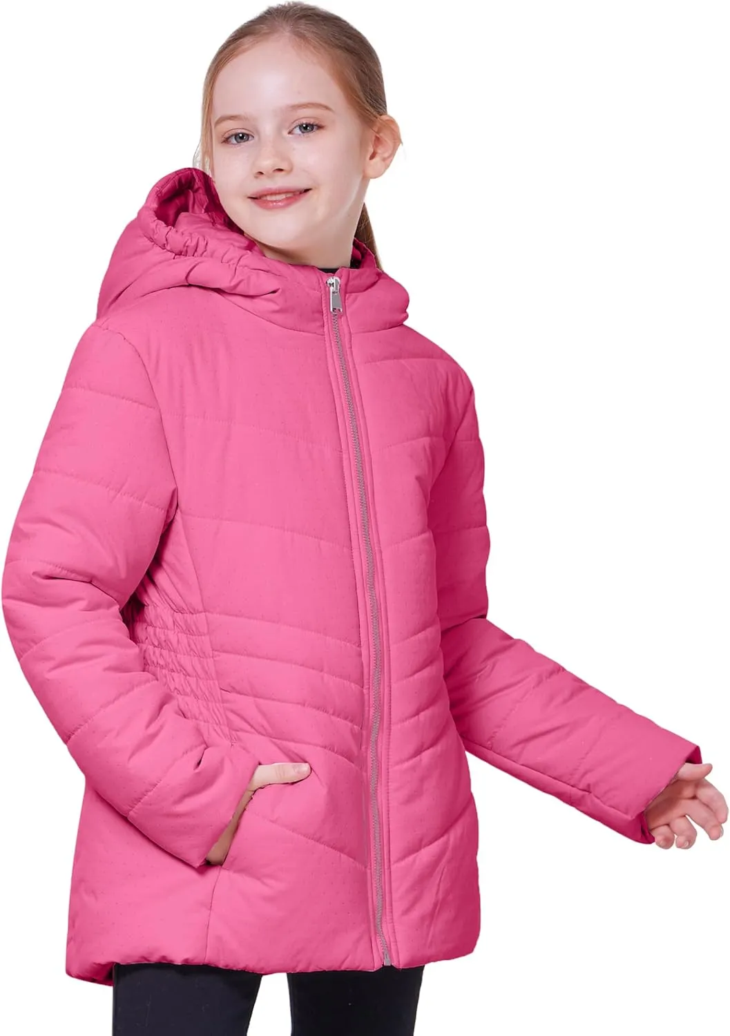 WULFUL Girls Winter Waterproof Coat Warm Hooded Parka Jacket Long