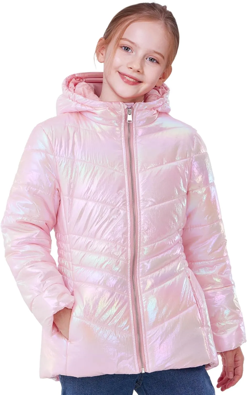WULFUL Girls Winter Waterproof Coat Warm Hooded Parka Jacket Long