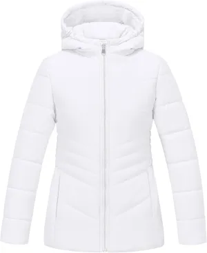 WULFUL Girls Winter Waterproof Coat Warm Hooded Parka Jacket Long