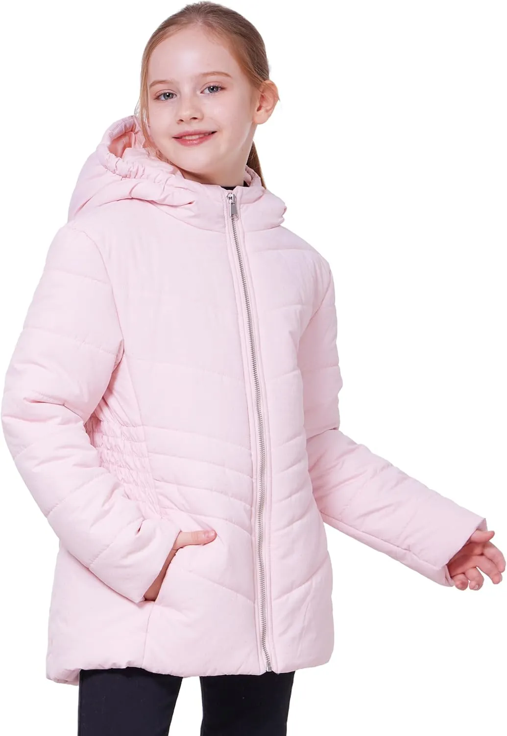 WULFUL Girls Winter Waterproof Coat Warm Hooded Parka Jacket Long