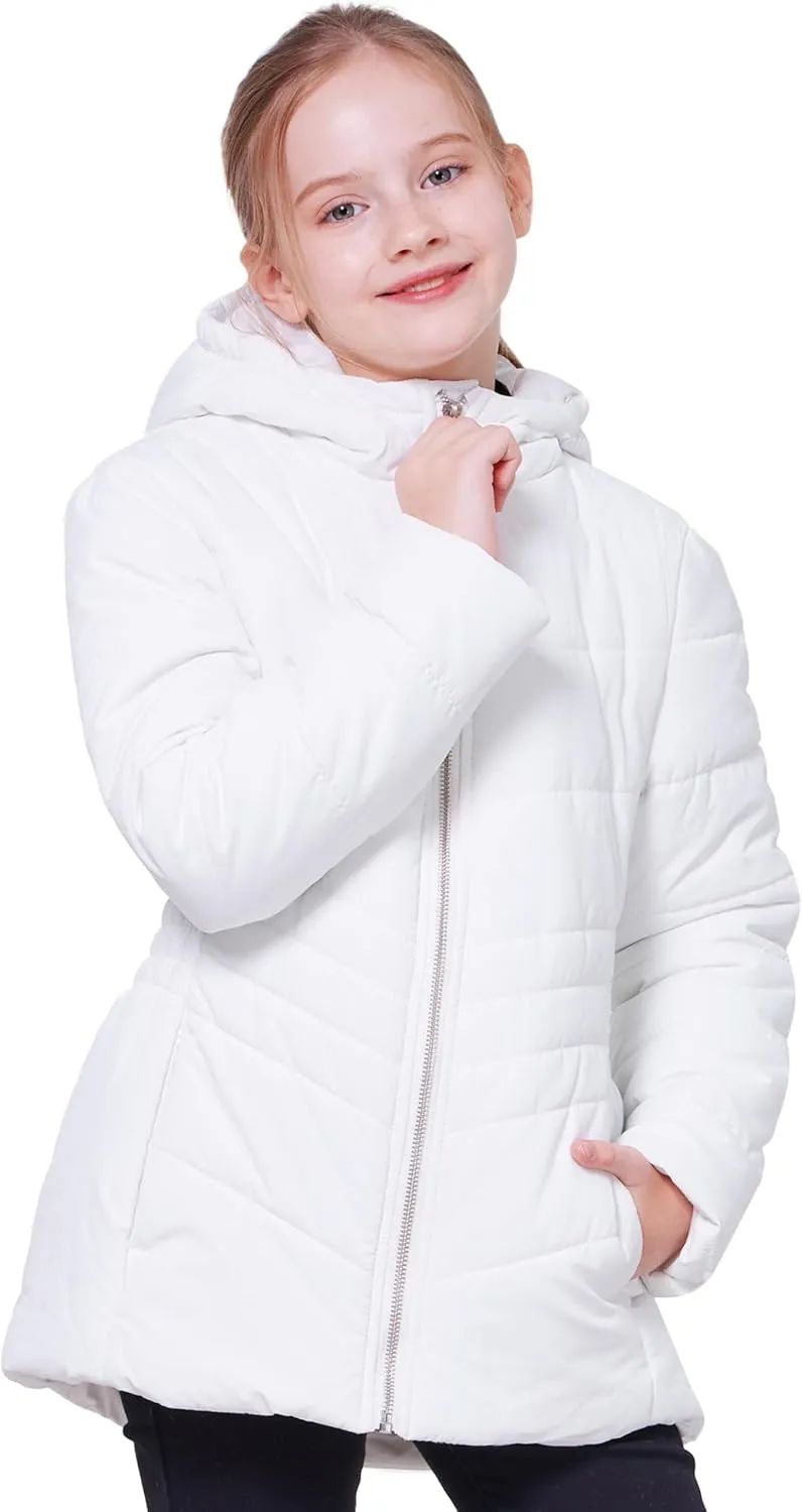 WULFUL Girls Winter Waterproof Coat Warm Hooded Parka Jacket Long