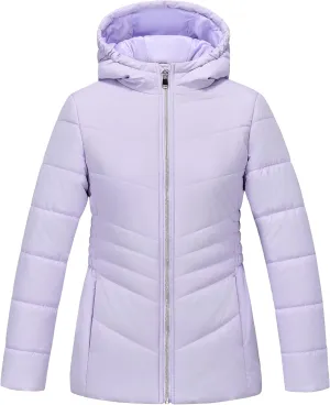 WULFUL Girls Winter Waterproof Coat Warm Hooded Parka Jacket Long