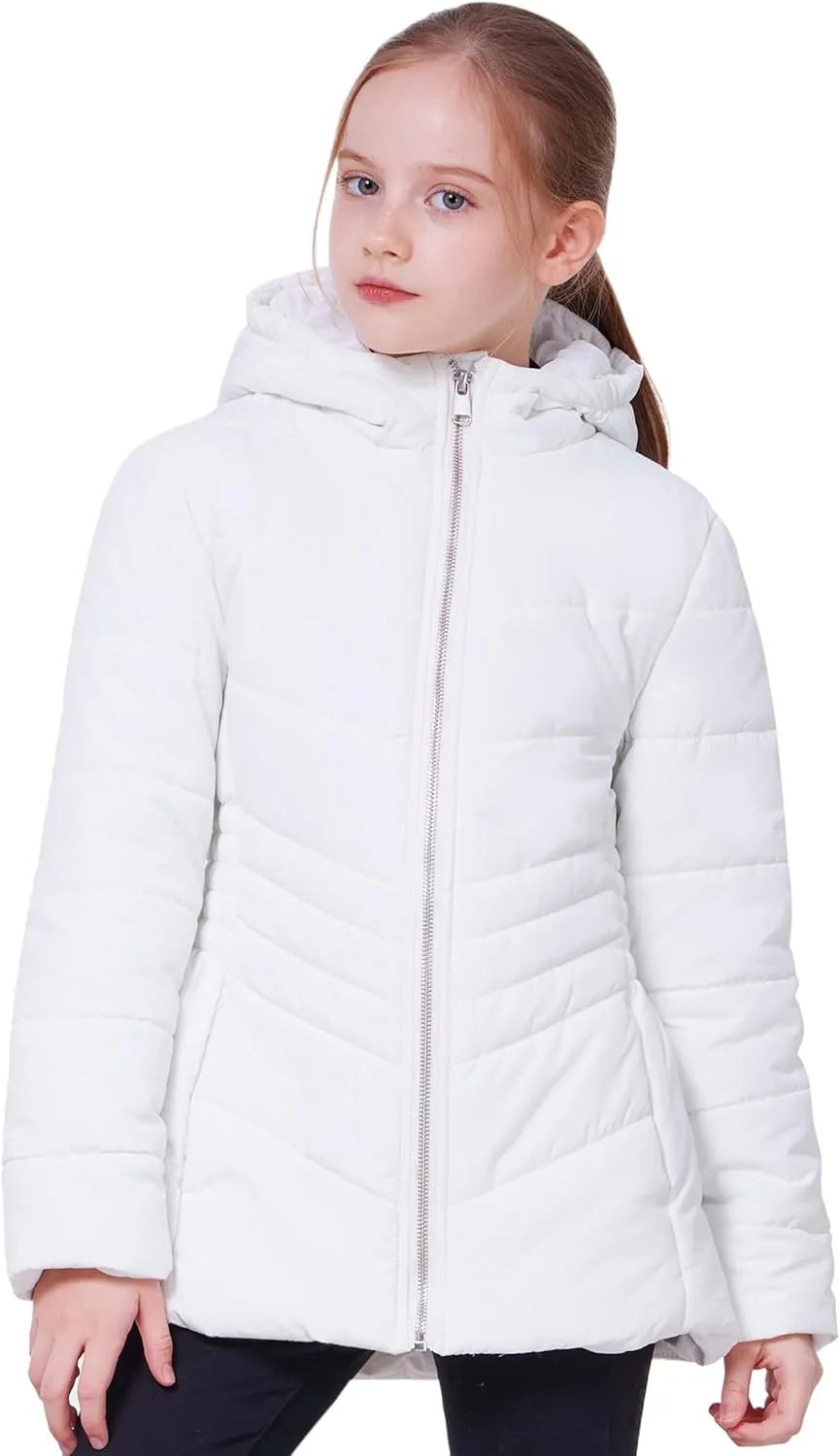 WULFUL Girls Winter Waterproof Coat Warm Hooded Parka Jacket Long
