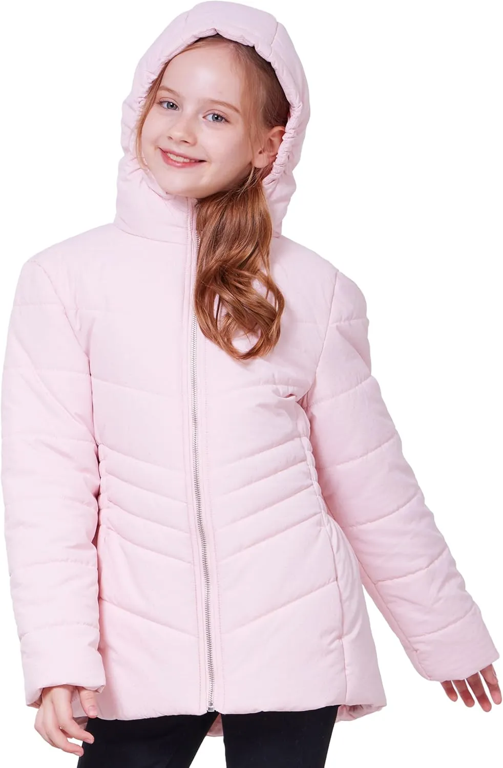 WULFUL Girls Winter Waterproof Coat Warm Hooded Parka Jacket Long