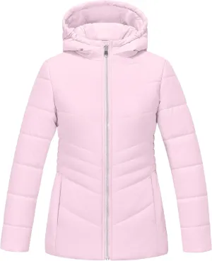 WULFUL Girls Winter Waterproof Coat Warm Hooded Parka Jacket Long