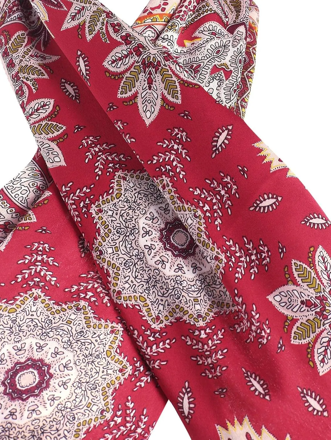 ZAFUL Women's Bohemian Bandana Criss Cross Sexy Boho Halter Wrap Crop Top