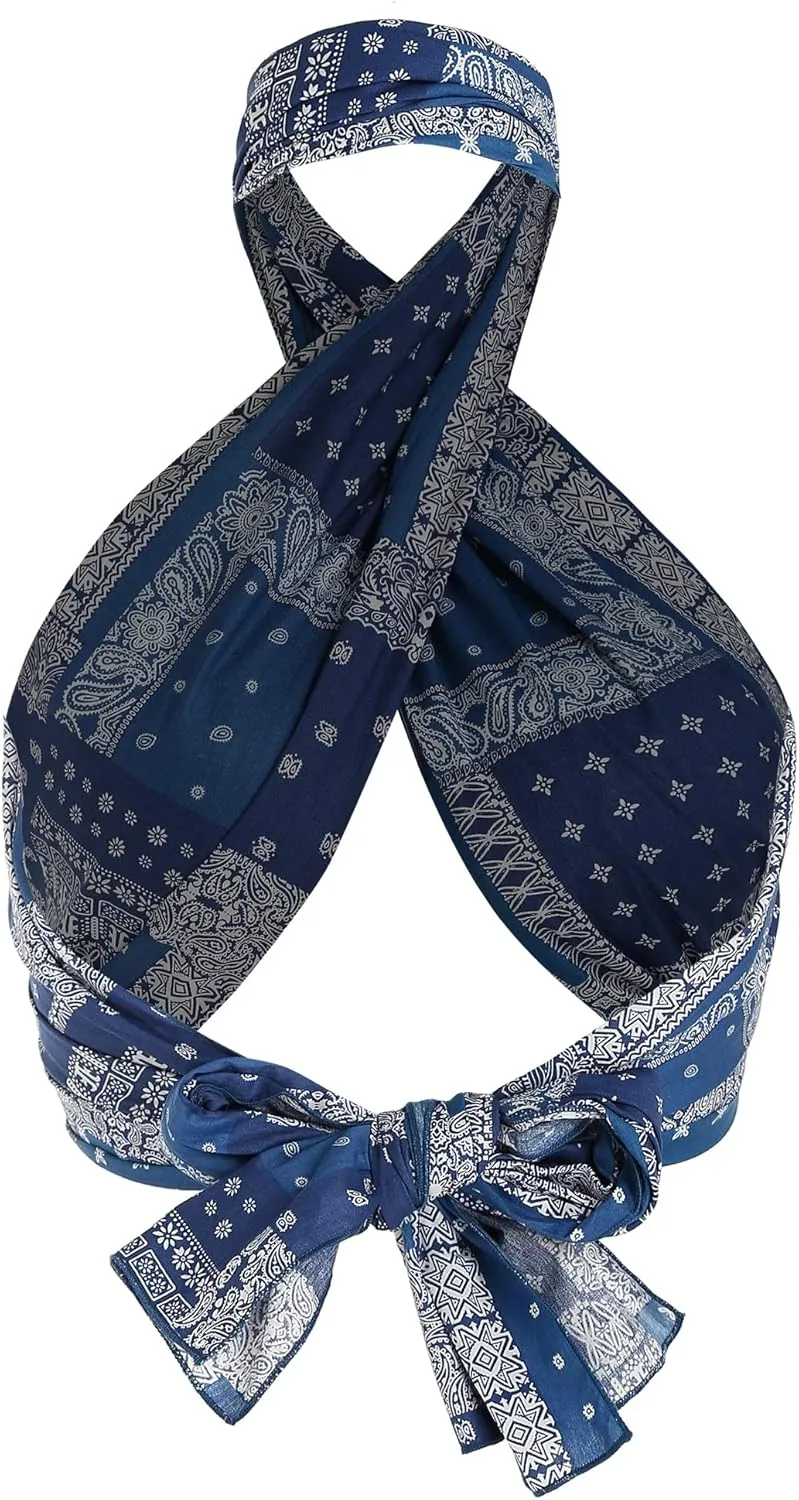 ZAFUL Women's Bohemian Bandana Criss Cross Sexy Boho Halter Wrap Crop Top