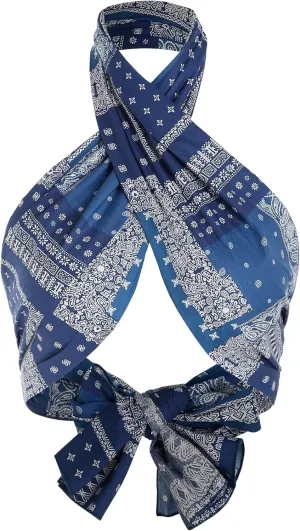 ZAFUL Women's Bohemian Bandana Criss Cross Sexy Boho Halter Wrap Crop Top