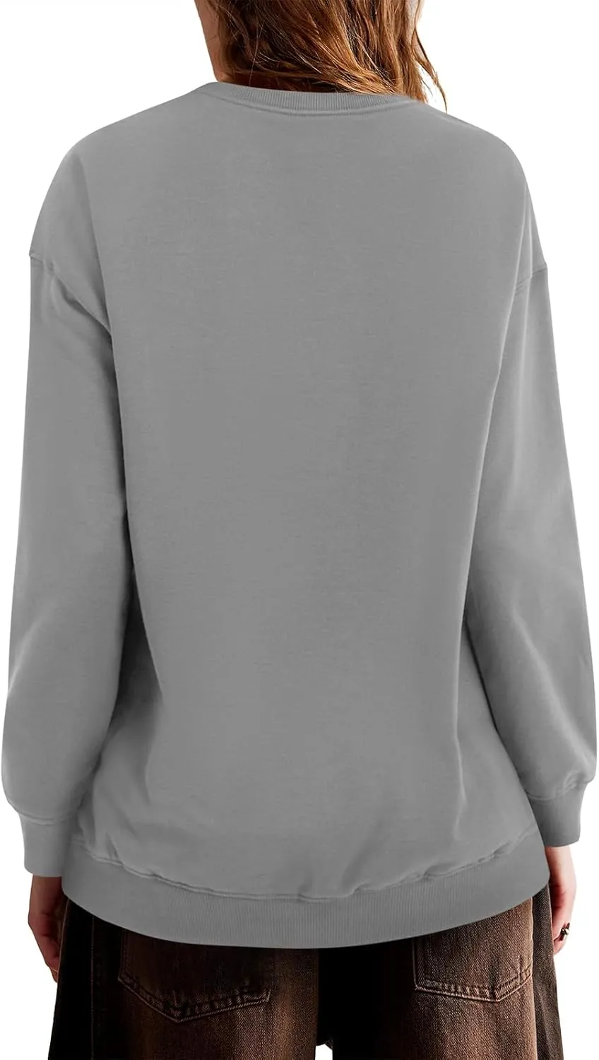 Zwurew Womens Oversized Sweatshirts Crew Neck Pullover Sweaters Casual Comfy Fall Fashion Outfits Clothes 2024